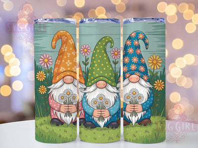 Whimsical Daisy Spring Gnome Tumbler, Spring Gnome Tumbler, Whimsical Gnome Wrap, Floral Gnome Wrap, Cute Gnome Wrap, Sublimation Design, Trendy Gift Idea Sublimation SvggirlplusArt 
