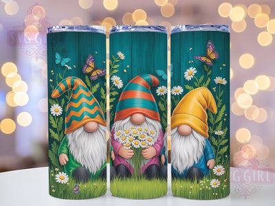 Whimsical Daisy Spring Gnome Tumbler, Spring Gnome Tumbler, Whimsical Gnome Wrap, Floral Gnome Wrap, Cute Gnome Wrap, Sublimation Design, Trendy Gift Idea Sublimation SvggirlplusArt 
