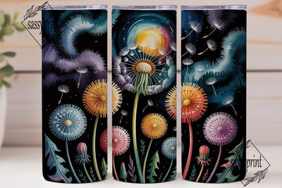 Whimsical Dandelion 20oz Tumbler Wrap Sublimation sassyprint 