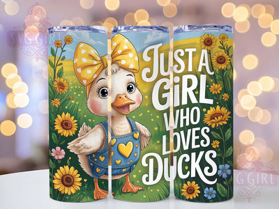 Whimsical Duck Lover Tumbler, Girl Who Loves Ducks Tumbler, Whimsical Duck Wrap, Rustic Farm Duck Wrap, Cute Animal Wrap, Sublimation Design, Trendy Gift Idea Sublimation SvggirlplusArt 