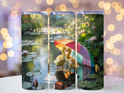 Whimsical Duckling Umbrella Tumbler, Cute Duck Tumbler, Whimsical Animal Wrap, Rustic Farm Duck Wrap, Playful Duckling Wrap, Sublimation Design, Trendy Gift Idea Sublimation SvggirlplusArt 
