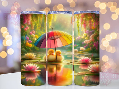 Whimsical Duckling Umbrella Tumbler, Cute Duck Tumbler, Whimsical Animal Wrap, Rustic Farm Duck Wrap, Playful Duckling Wrap, Sublimation Design, Trendy Gift Idea Sublimation SvggirlplusArt 