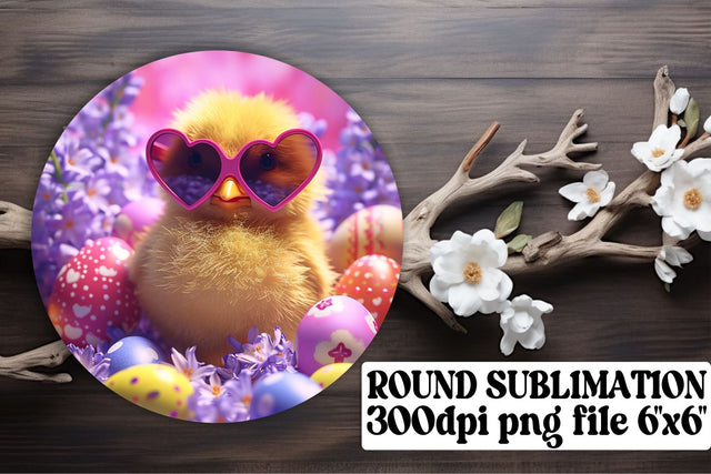 Whimsical Easter Bunny Sublimation Variety - Circle, Keychain, Coaster Sublimation afrosvg 