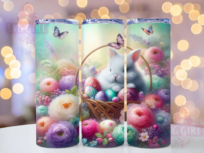 Whimsical Easter Bunny Tumbler, Whimsical Floral Tumbler, Stylish 20oz Wrap, Sublimation Design, Trendy Gift Idea, Easter Egg Wrap, Spring Bunny Tumbler Sublimation SvggirlplusArt 