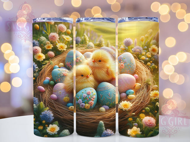 Whimsical Easter Chick Egg Tumbler, Easter Chick Tumbler, Spring Chick Wrap, Decorated Egg Wrap, Whimsical Chick Wrap, Sublimation Design, Trendy Gift Idea Sublimation SvggirlplusArt 