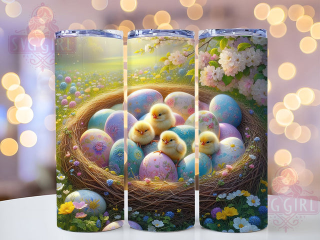 Whimsical Easter Chick Egg Tumbler, Easter Chick Tumbler, Spring Chick Wrap, Decorated Egg Wrap, Whimsical Chick Wrap, Sublimation Design, Trendy Gift Idea Sublimation SvggirlplusArt 