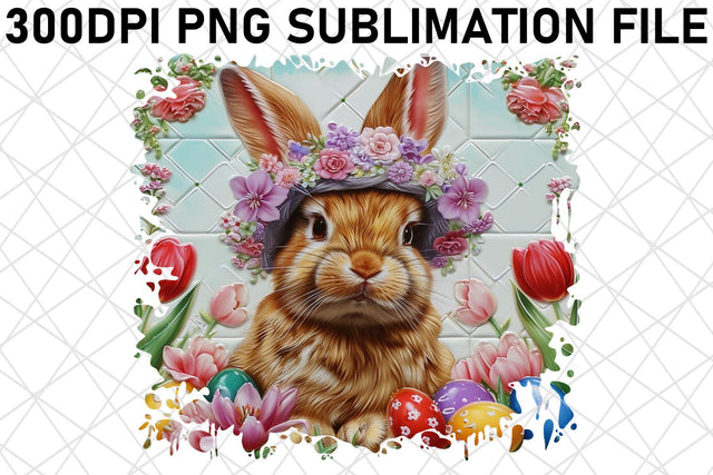 Whimsical Easter Joy: 3D Sublimation Art Sublimation afrosvg 