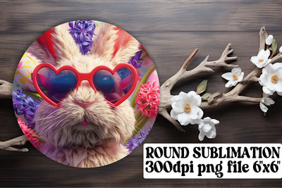 Whimsical Easter Joy Sublimation Trio - Circle, Keychain, Coaster Sublimation afrosvg 