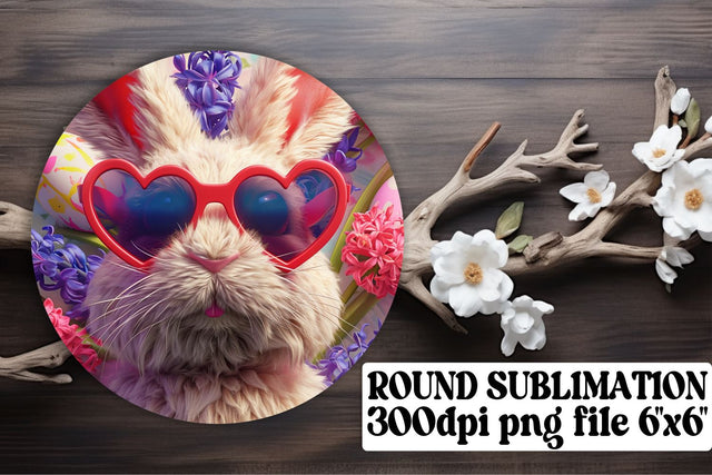 Whimsical Easter Joy Sublimation Trio - Circle, Keychain, Coaster Sublimation afrosvg 