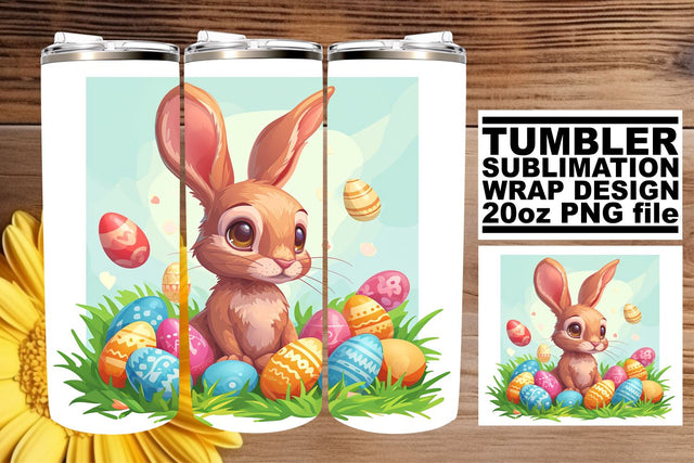 Whimsical Easter Pattern Tumbler Wrap Sublimation afrosvg 