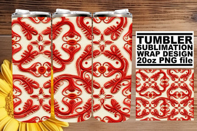Whimsical Embroidery on Tumbler Wrap Sublimation afrosvg 