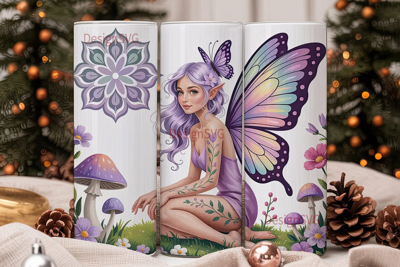 Whimsical Fairy 20oz Tumbler Wrap Sublimation DesignSVG 