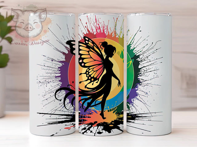 Whimsical Fairy 20oz Tumbler Wrap, Watercolor Tumbler Design, 20oz Sublimation Wrap, Colorful Fantasy Tumbler, Whimsical Fairy Art, Magic Drinkware, Enchanted Forest Tumbler Sublimation Lara' s Designs 