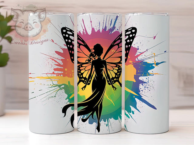 Whimsical Fairy 20oz Tumbler Wrap, Watercolor Tumbler Design, 20oz Sublimation Wrap, Colorful Fantasy Tumbler, Whimsical Fairy Art, Magic Drinkware, Enchanted Forest Tumbler Sublimation Lara' s Designs 