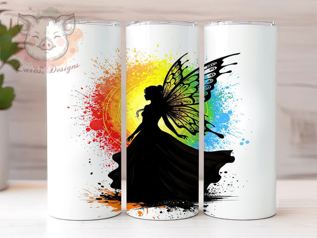 Whimsical Fairy 20oz Tumbler Wrap, Watercolor Tumbler Design, 20oz Sublimation Wrap, Colorful Fantasy Tumbler, Whimsical Fairy Art, Magic Drinkware, Enchanted Forest Tumbler Sublimation Lara' s Designs 