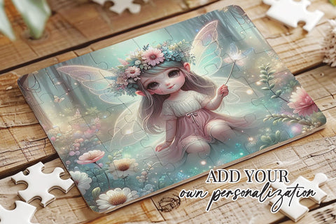 Whimsical Fairy Puzzle Sublimation PNG Sublimation BijouBay 