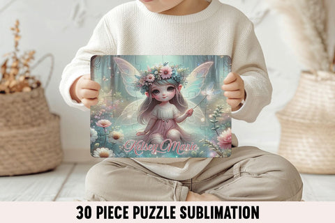 Whimsical Fairy Puzzle Sublimation PNG Sublimation BijouBay 