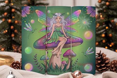 Whimsical Fairy Tumbler Wrap Sublimation DesignSVG 