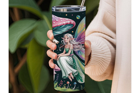 Whimsical Fairy Tumbler Wrap Sublimation DesignSVG 