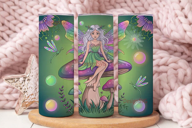 Whimsical Fairy Tumbler Wrap Sublimation DesignSVG 
