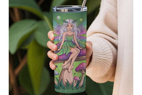 Whimsical Fairy Tumbler Wrap Sublimation DesignSVG 