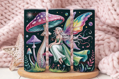 Whimsical Fairy Tumbler Wrap Sublimation DesignSVG 