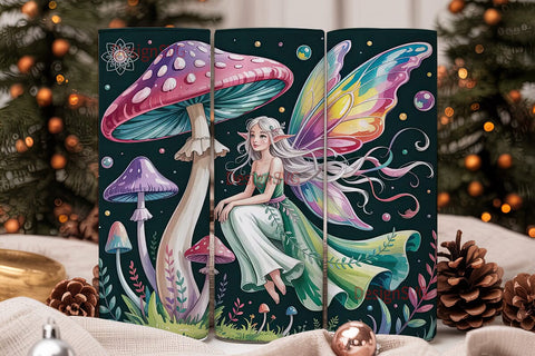 Whimsical Fairy Tumbler Wrap Sublimation DesignSVG 