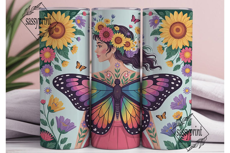 Whimsical Fairy Tumbler Wrap Sublimation sassyprint 