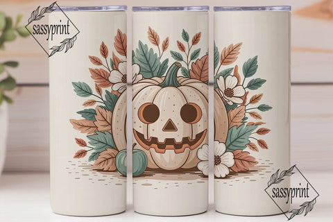 Whimsical Fall Pumpkin 20oz Tumbler Wrap Sublimation sassyprint 
