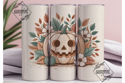Whimsical Fall Pumpkin 20oz Tumbler Wrap Sublimation sassyprint 