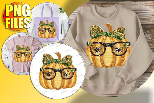 Whimsical Fall Pumpkin with Bow for Sublimation Design Sublimation afrosvg 
