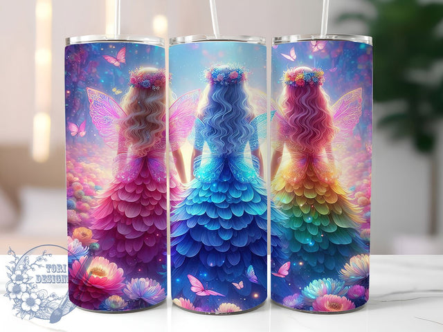 Whimsical Fantasy Fairy Tumbler Wrap, Magical Fairy Art, Fantasy Tumbler Wrap, Colorful Fairy Cup, 20oz Sublimation Wrap, Enchanted Forest Design, Whimsical Fairy Gift Sublimation ToriDesigns 