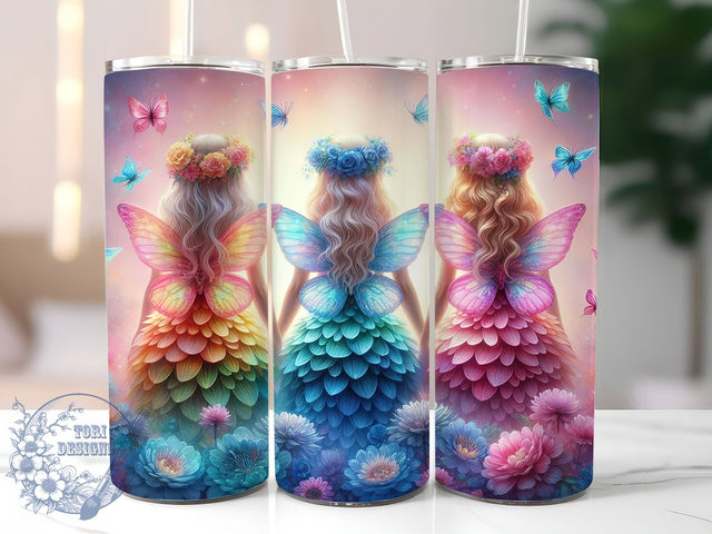 Whimsical Fantasy Fairy Tumbler Wrap, Magical Fairy Art, Fantasy Tumbler Wrap, Colorful Fairy Cup, 20oz Sublimation Wrap, Enchanted Forest Design, Whimsical Fairy Gift Sublimation ToriDesigns 