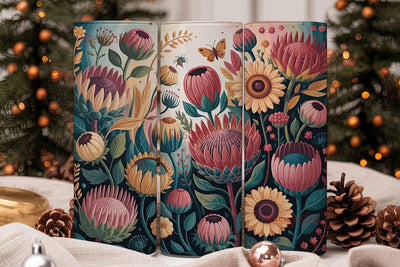 Whimsical Floral 20oz Tumbler Wrap Sublimation DesignSVG 