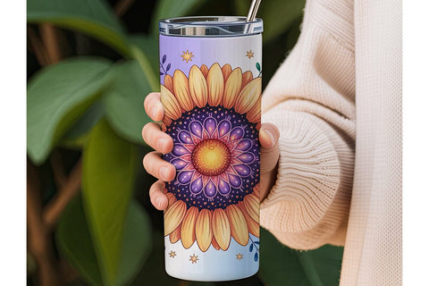 Whimsical Floral 20oz Tumbler Wrap Sublimation DesignSVG 