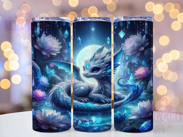 Whimsical Floral Dragon Fairy Tumbler, Floral Fantasy Wrap, 20Oz Skinny Tumbler, Magical Creature Sublimation, Animal & Flower Design, Whimsical Nature Tumbler, Enchanted Garden Wrap Sublimation SvggirlplusArt 