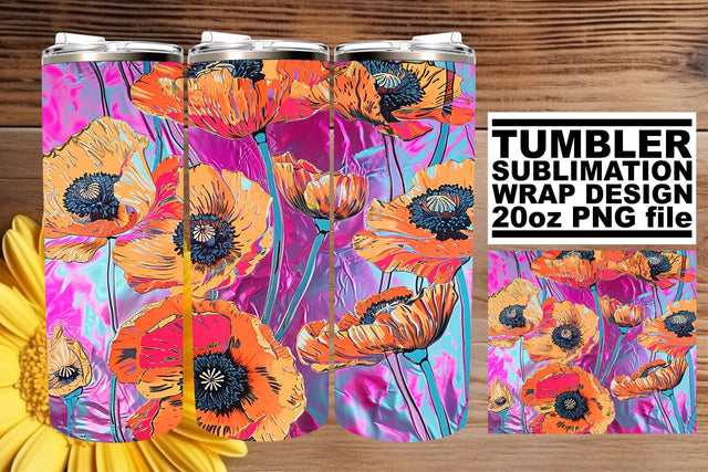 Whimsical Flower Pattern Mug Wrap: Spring Delight Sublimation afrosvg 