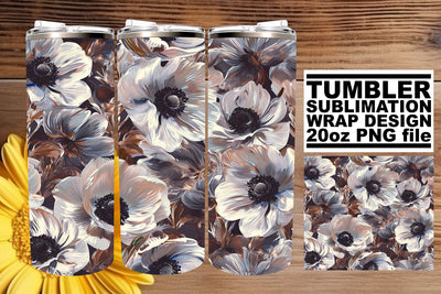Whimsical Flower Tumbler Wrap: Springtime Splendor Sublimation afrosvg 