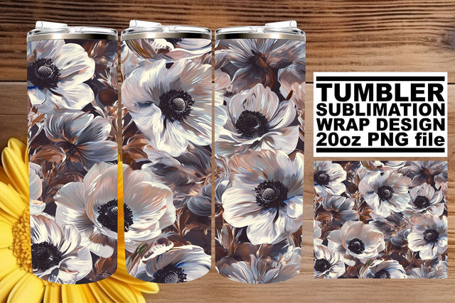 Whimsical Flower Tumbler Wrap: Springtime Splendor Sublimation afrosvg 