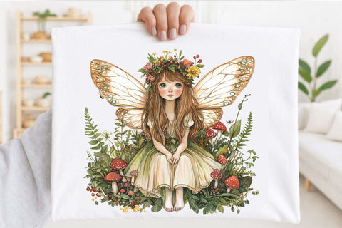 Whimsical Forest Fairy Clipart Bundle. Sublimation SVGArt 