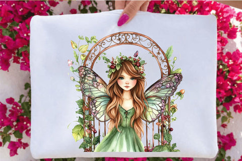 Whimsical Forest Fairy Clipart Bundle. Sublimation SVGArt 