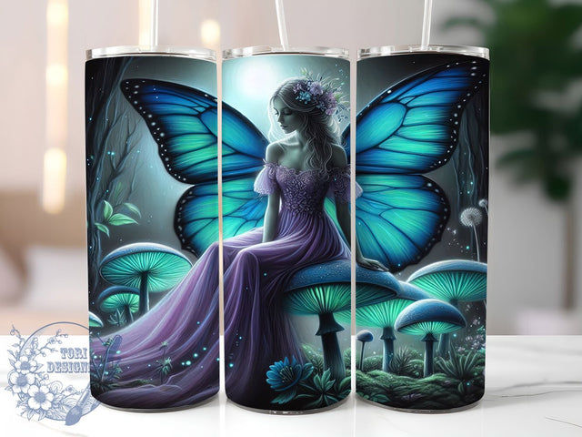Whimsical Forest Fairy Magic Tumbler, Enchanted Mushroom Wrap, 20Oz Skinny Tumbler, Fantasy Sublimation Design, Magical Forest Tumbler, Whimsical Fairy Wrap, Nature Inspired Design Sublimation ToriDesigns 