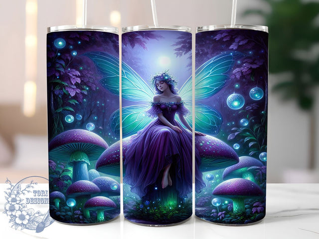 Whimsical Forest Fairy Magic Tumbler, Enchanted Mushroom Wrap, 20Oz Skinny Tumbler, Fantasy Sublimation Design, Magical Forest Tumbler, Whimsical Fairy Wrap, Nature Inspired Design Sublimation ToriDesigns 