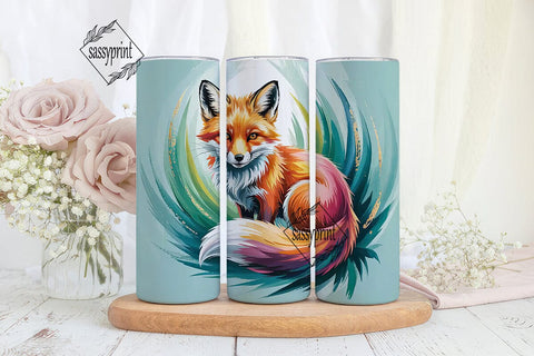Whimsical Fox 20oz Tumbler Wrap Sublimation sassyprint 