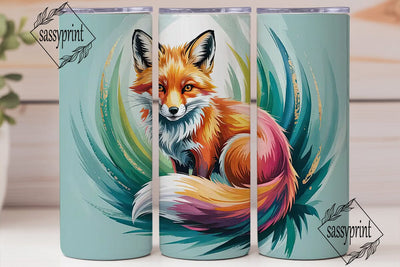 Whimsical Fox 20oz Tumbler Wrap Sublimation sassyprint 