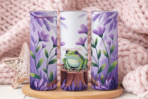 Whimsical Frog 20oz Tumbler Wrap Sublimation DesignSVG 
