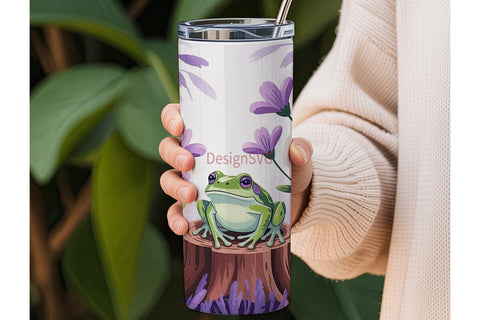 Whimsical Frog 20oz Tumbler Wrap Sublimation DesignSVG 