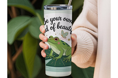 Whimsical Frog 20oz Tumbler Wrap Sublimation DesignSVG 