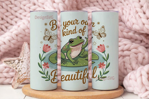 Whimsical Frog 20oz Tumbler Wrap Sublimation DesignSVG 