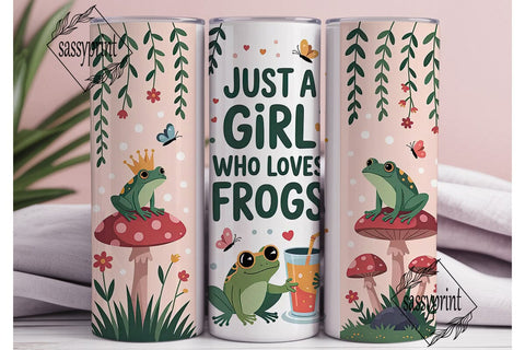 Whimsical Frog Tumbler Wrap Sublimation sassyprint 